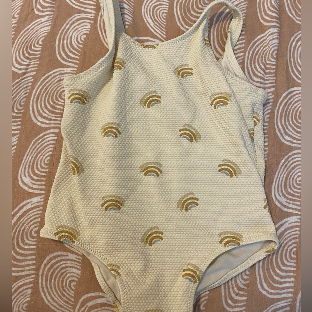H&M rainbow textured swim 9/12m